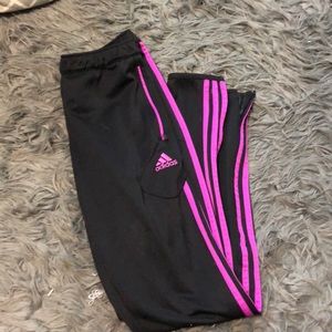 purple adidas pants